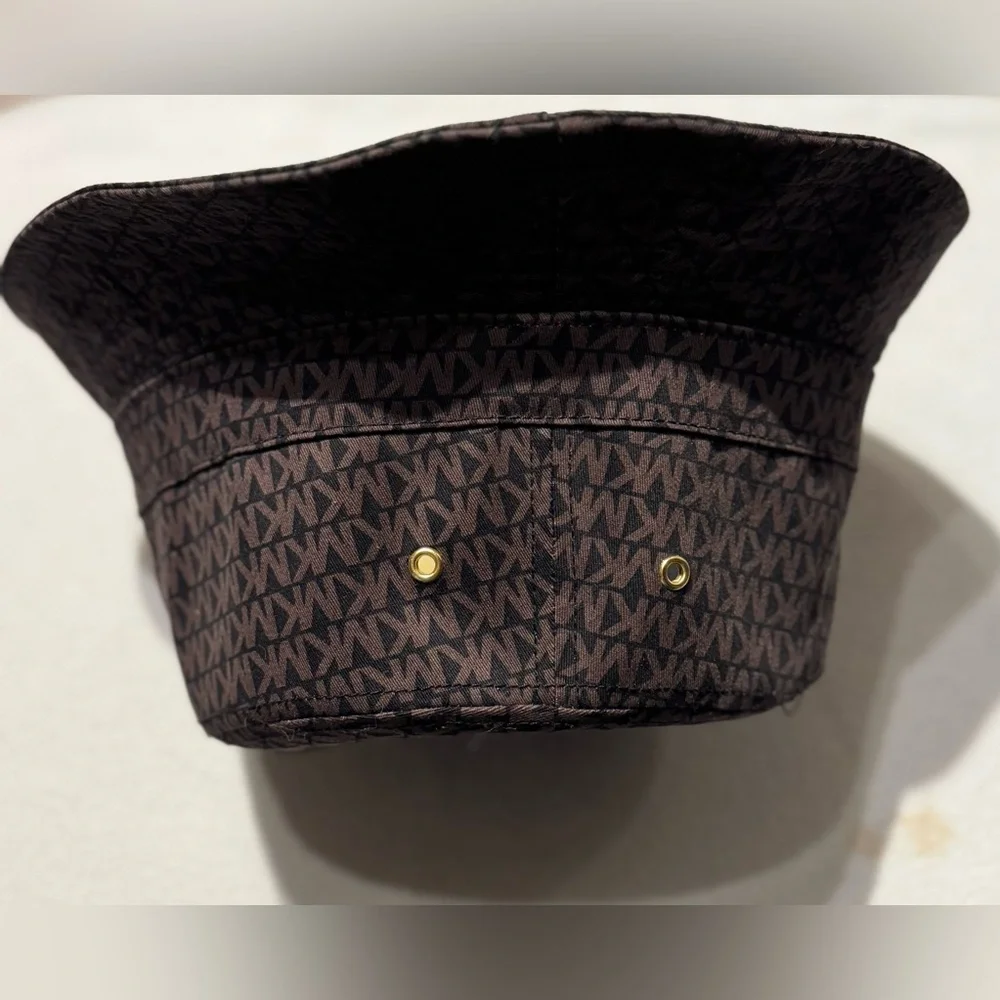 Michael Kors Logo Print Organic Cotton Blend Bucket Hat.